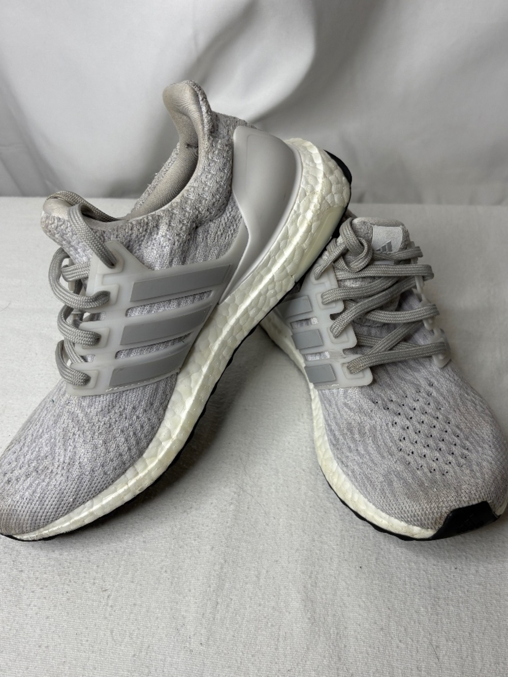 Adidas Womens Ultra Boost Running Shoes Size 6 Lace Up YYJ 606004 Clear Gray